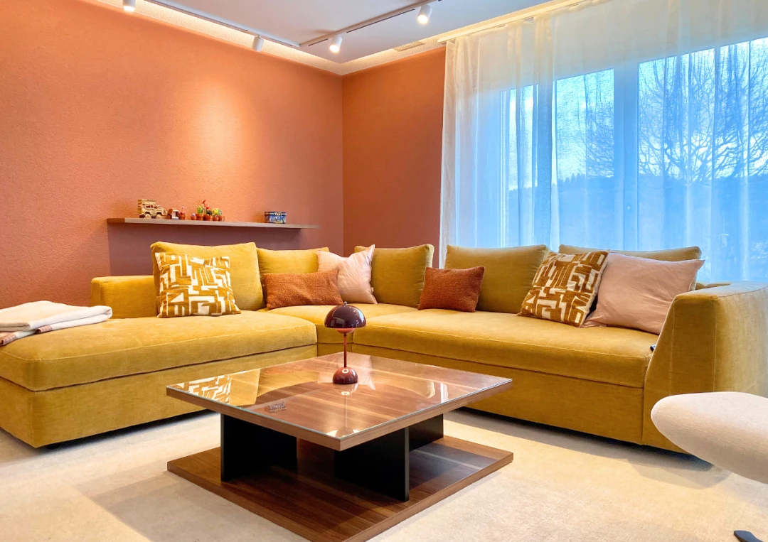 Wohnzimmer Sofa Farbkonzept